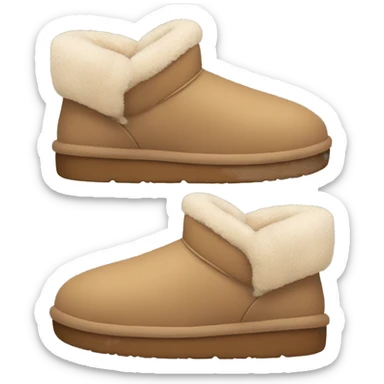 light brown cozy Ugg slippers sticker