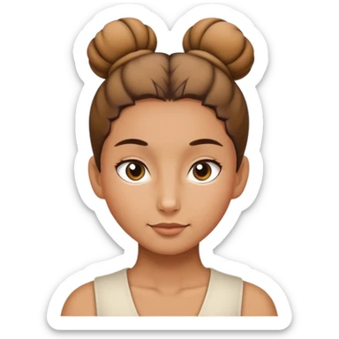 Person with a bun  sticker