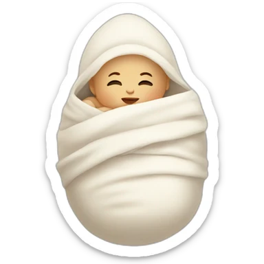 Swaddled baby sticker