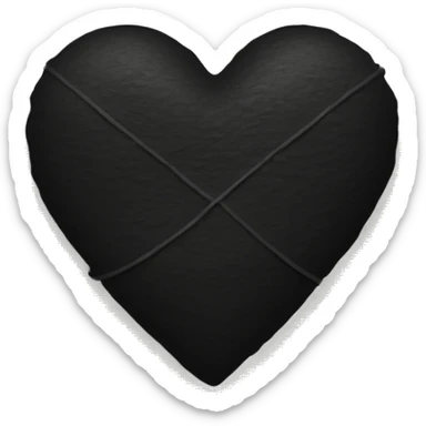 black heart on bandage sticker
