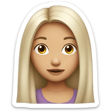 girl with long hai sticker