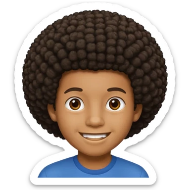 Black boy with a small afro  sticker