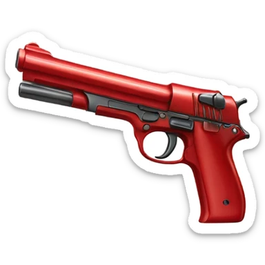 Pistola roja sticker