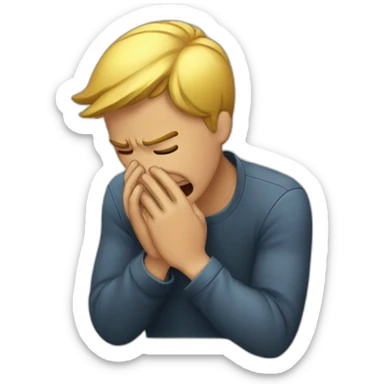 facepalm anguish sticker
