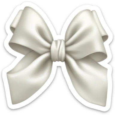 white silky bow sticker
