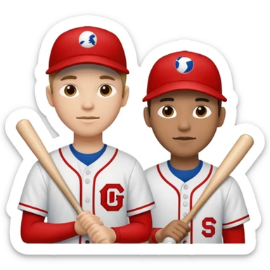 quiero dos equipos enemigos de baseball  sticker