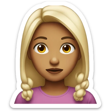 A girl looking suspicious  sticker