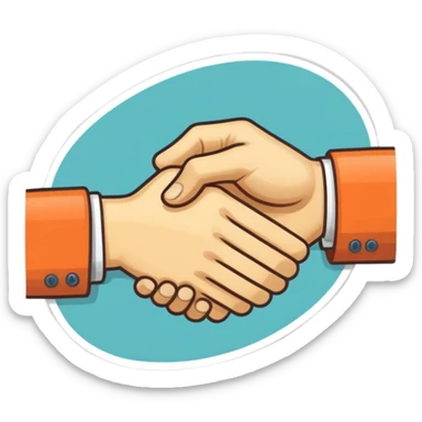 make me a retro style sticker handshake  sticker