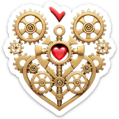 Death Korps Of Krieg Heart Steampunk love heart sticker