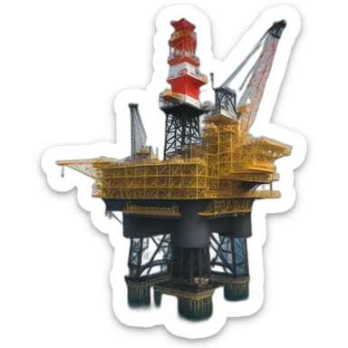 offshore oil rig sticker