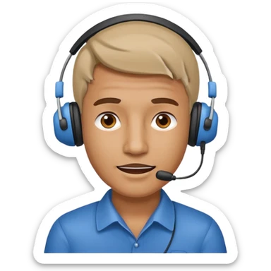 call center man sticker