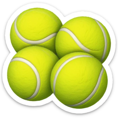 Colored tennis balls sticker