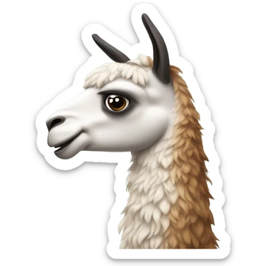 lama talking on the phone sticker