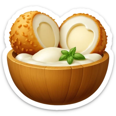 Mozzarella cheese balls sticker