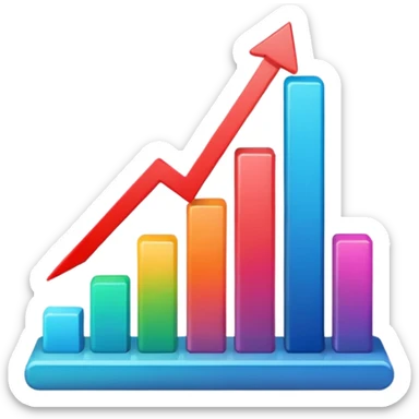 Chart going up sticker