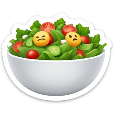 simplistic salad emoji sticker