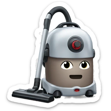 Vacuum cleaner with brain sticker