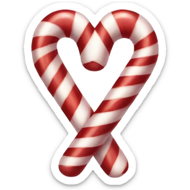 Candy cane heart sticker