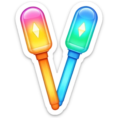 a dual of lightstick sticker