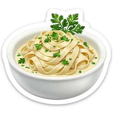 white creamy saucy fettuccine  sticker