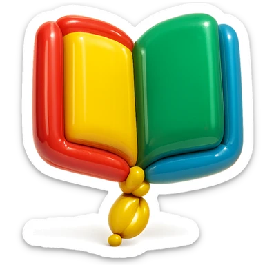 a diary, inflated and playful sticker