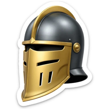 knight helmet black sticker