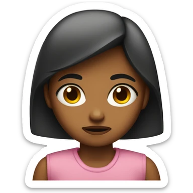 Girl looking annoyed  sticker