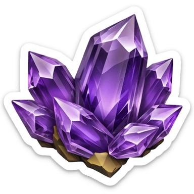 raw purple crystal sticker
