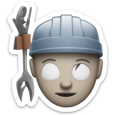 A serious face with a calendar and tools, symbolizing the sense of duty and commitment to managing tasks and responsibilities. sticker