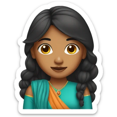 indian girl sticker