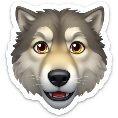 Loup doré et bleu yeux rouges  sticker
