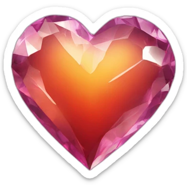 Corazón carmesí de cristal  sticker