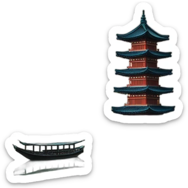 namsam tower and han river sticker