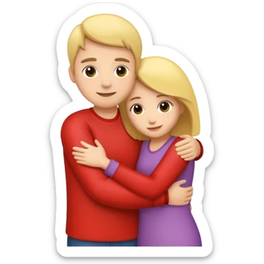 couples hug sticker