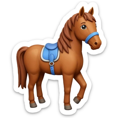 Horse made by clay sticker