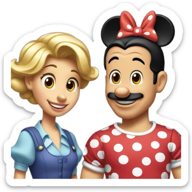 minnie and mickey mouse sticker