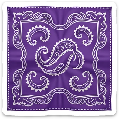 Paisley purple bandana
 sticker