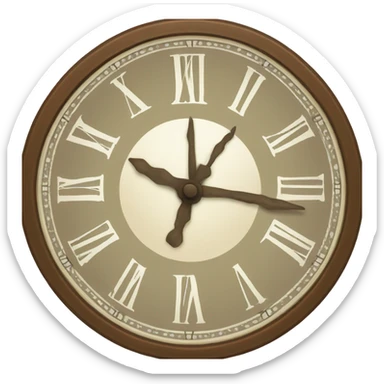 Clock that tea sticker