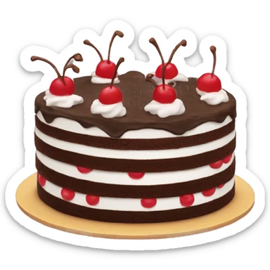 Black forest cake  sticker