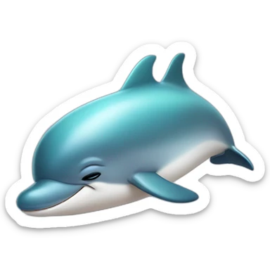 Cute Dolphin sleeping sticker