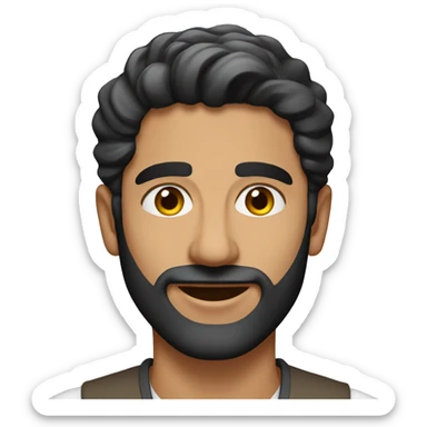 Handsome middle eastern man sticker