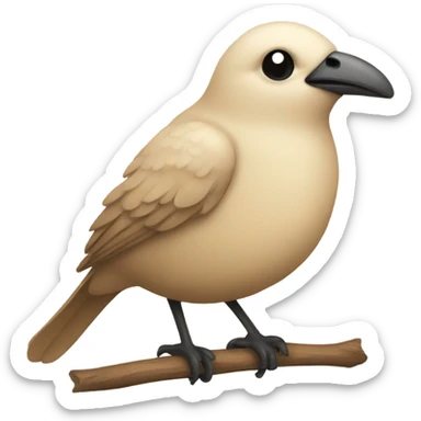beige bird sticker