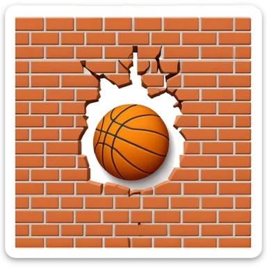 Basketball bricks sticker