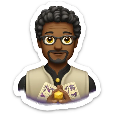 tarot male reader sticker