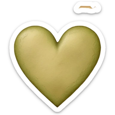 Letter with a pale olive heart sticker