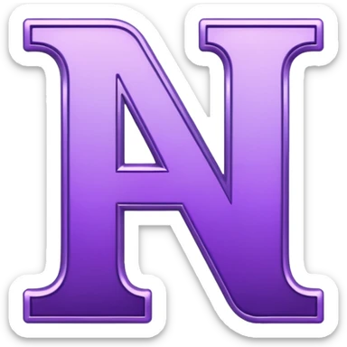 purple alphabet sticker