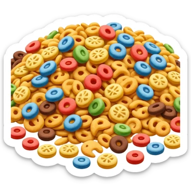 a pile of cereals sticker