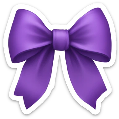 Purple bow sticker