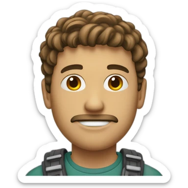 homme avec genou recurvatum sticker