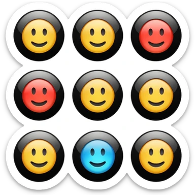 Play buttons black sticker